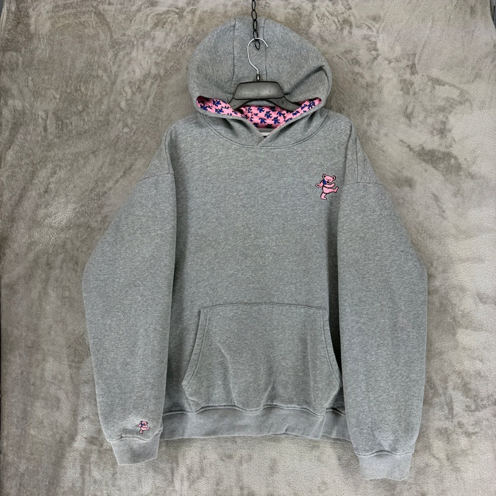 Section 119 Hoodie Mens XXL Grateful Dead Dancing Bear Gray Pullover EUC